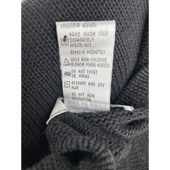 Christmas Black Holiday Cardigan Sweater Size Medium Victoria Jones - Picture 9 of 9